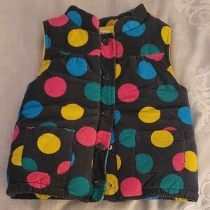 Colorful Polka Dot Winter Vest, Carter's Size 4T